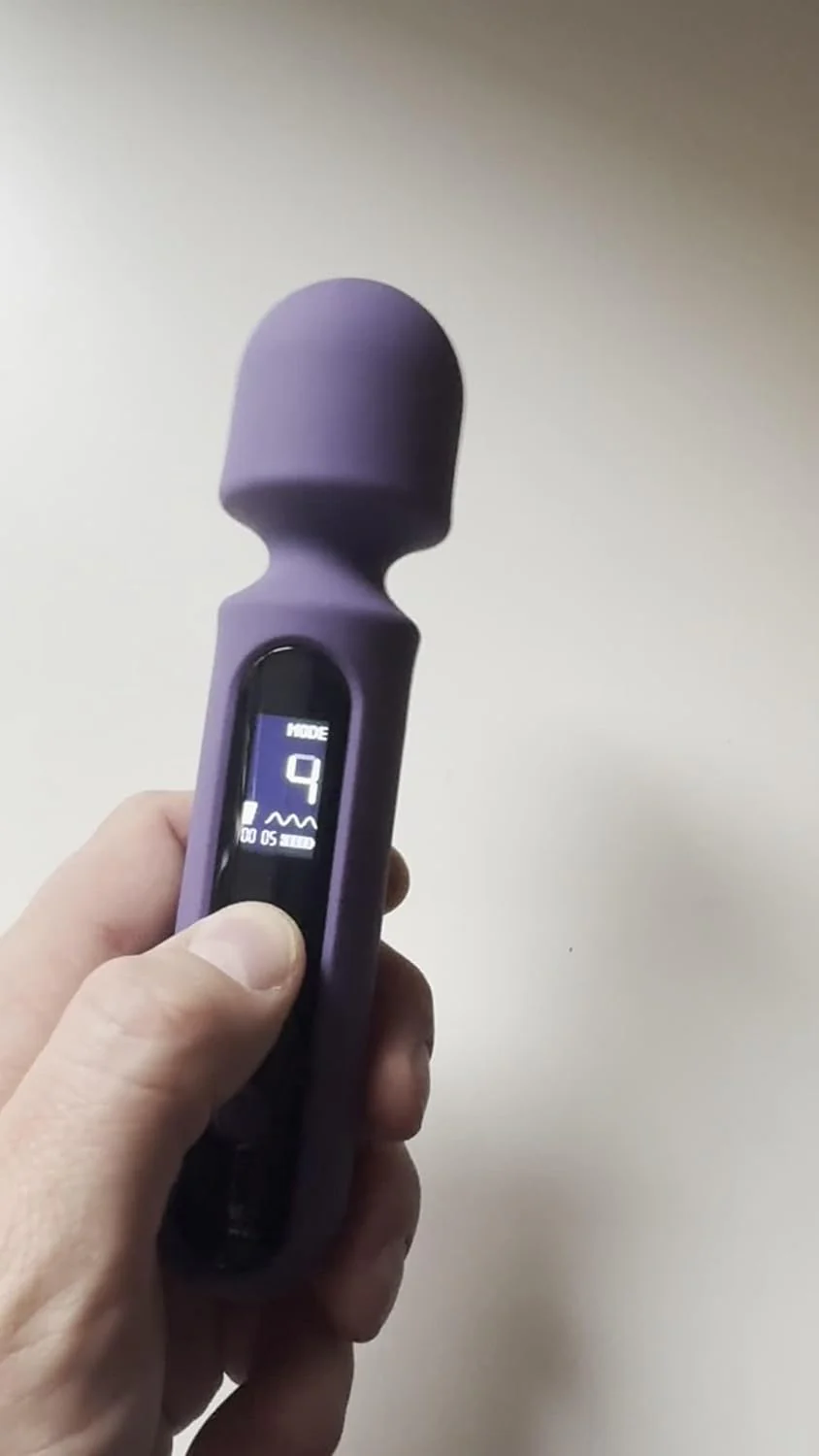 Wand Vibrator Kit for Couples Sex Toys with Travel Bag, 3 Attachments for Clit, G-Spot & Glans, LCD Display, 10 Patterns & 4 Speeds, Silicone Massager - Image 5